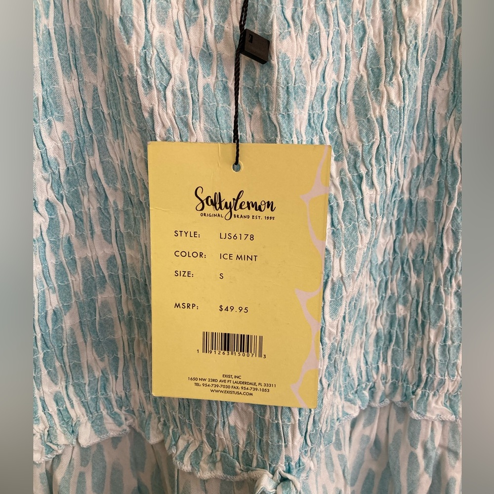 Salty Lemon | NWT Women’s Ice Mint Spaghetti Strap Jumpsuit - Picture 7 of 10